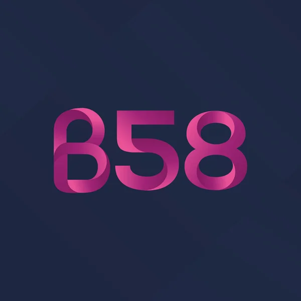 B58 letter en nummer logo pictogram — Stockvector