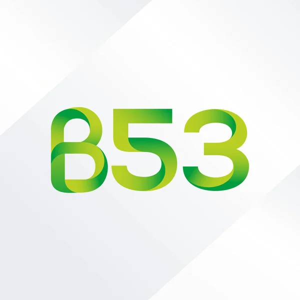 Ícone de logotipo de letra e número B53 —  Vetores de Stock