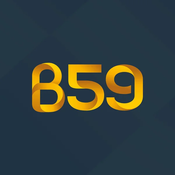 Ícone de logotipo de letra e número B59 — Vetor de Stock