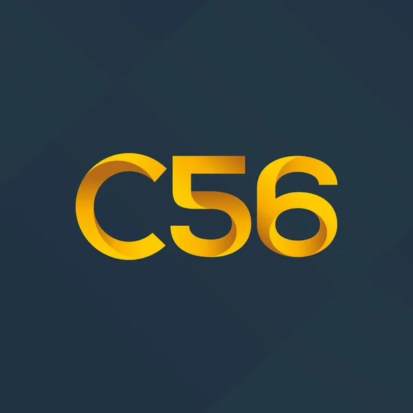 공동 편지 로고 C56 — 스톡 벡터