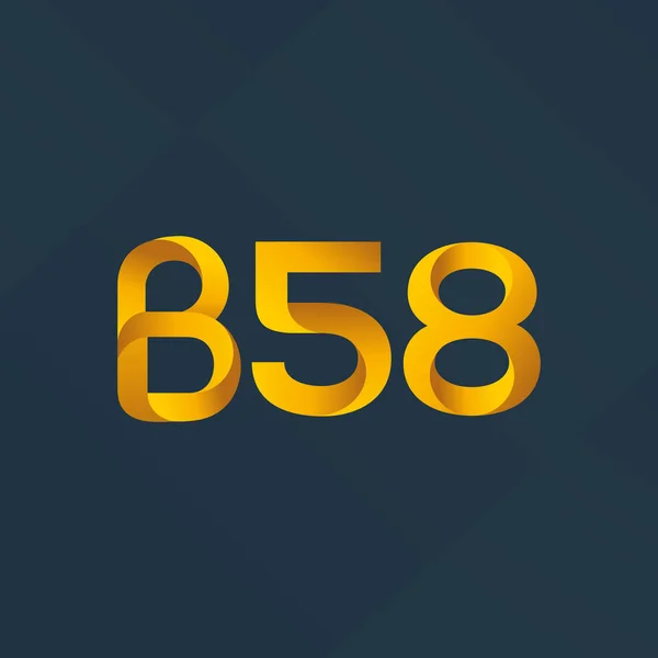 B58 mektup ve sayı logo simge — Stok Vektör