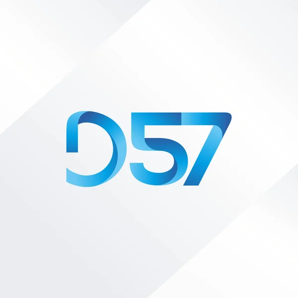 D57 litery i liczby ikona logo — Wektor stockowy