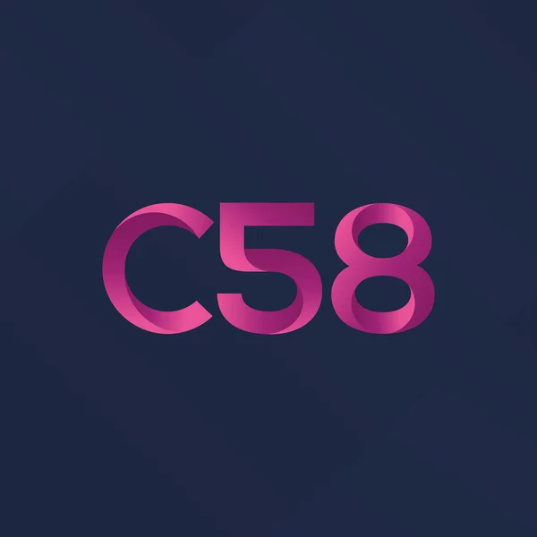 Közös levelet logó C58 — Stock Vector