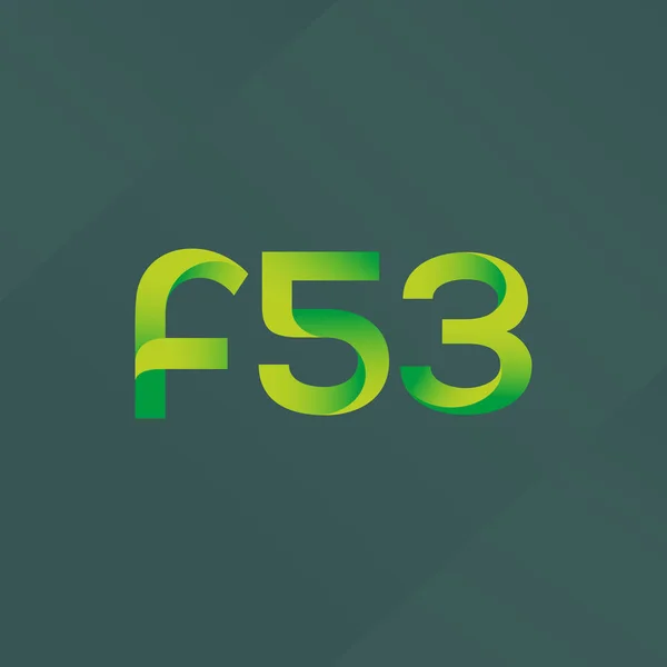 F53 letter and number logo icon — Stock Vector