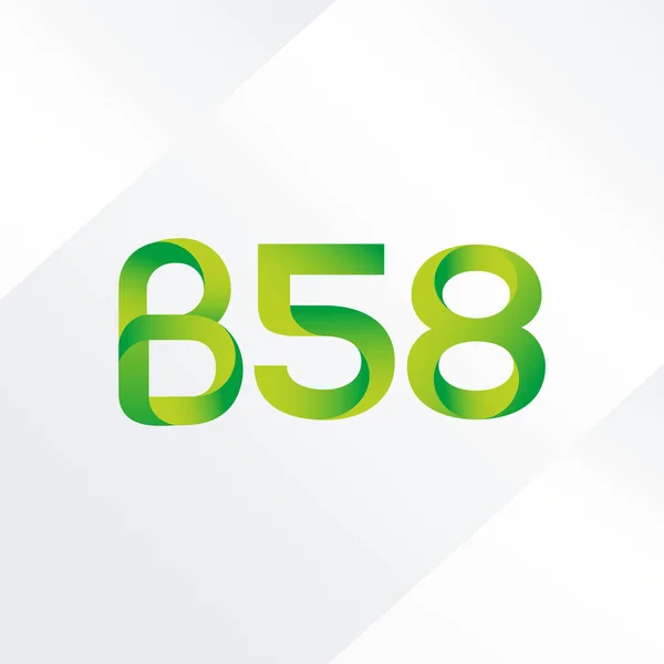 Ícone de logotipo de letra e número B58 —  Vetores de Stock
