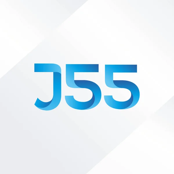 J55 字母和数字标志图标 — 图库矢量图片