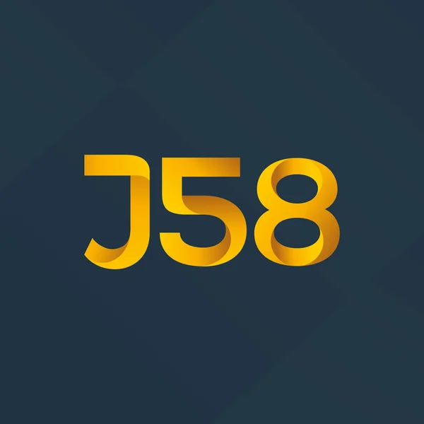 J58 letter and number logo icon — Stock Vector