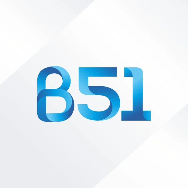 B51 mektup ve sayı logo simge — Stok Vektör