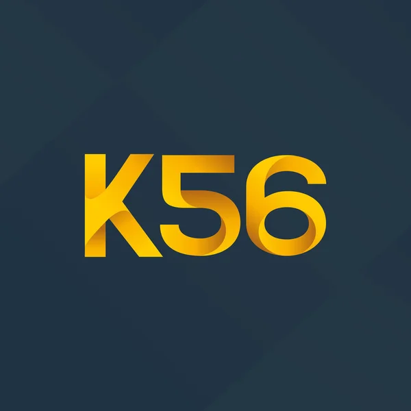 Joint letter logo K56 — Stock Vector