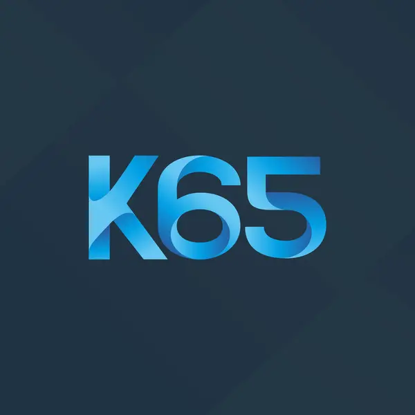 Joint letter logo K65 — Stock Vector