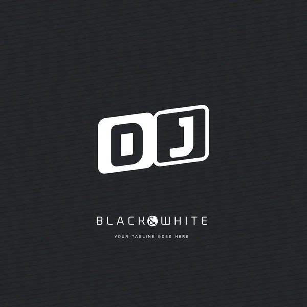 DJ буквы логотип — стоковый вектор