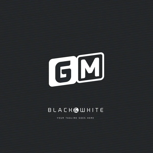 Logo letras GM — Vector de stock