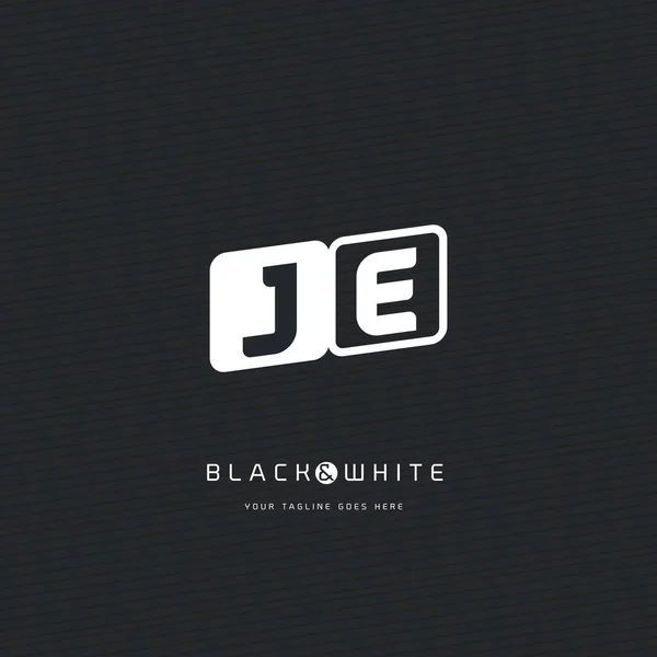 Логотип букв JE — стоковый вектор
