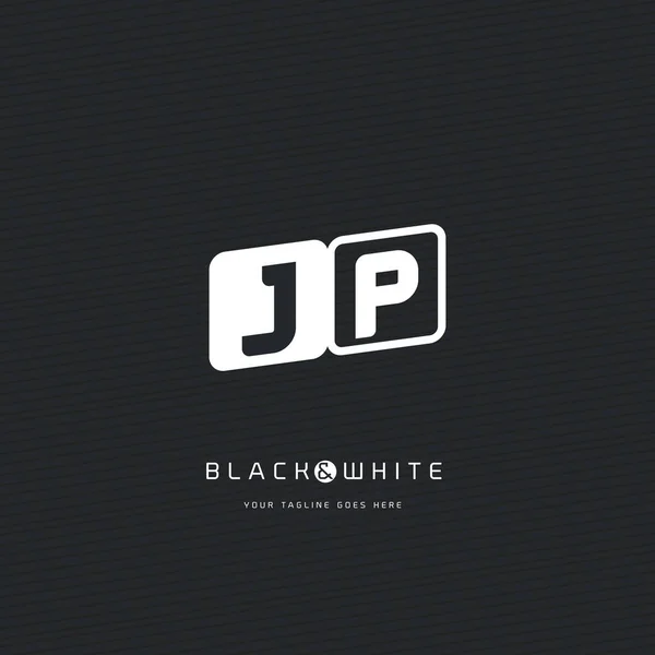 Jp 文字ロゴ — ストックベクタ
