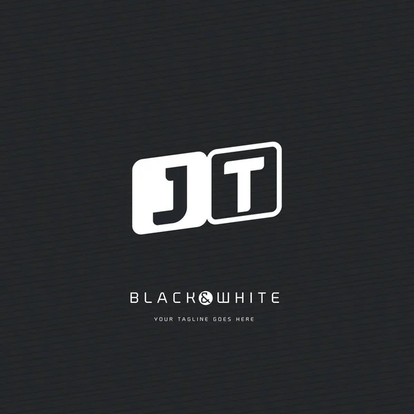 Логотип JT letters — стоковый вектор