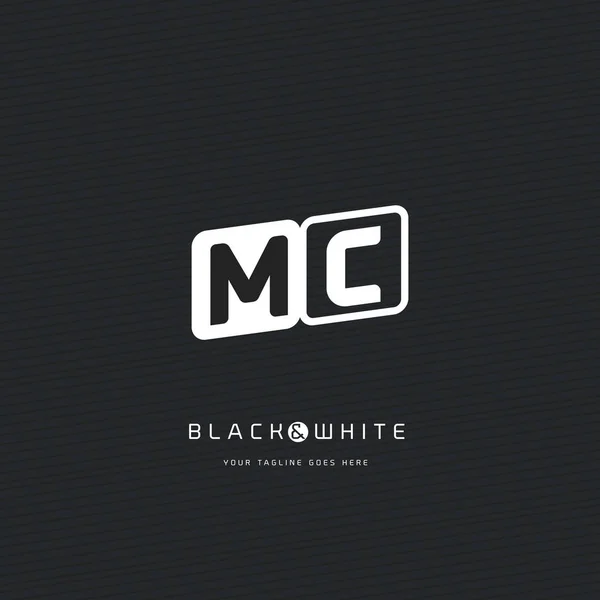MC letters logo — Stock Vector