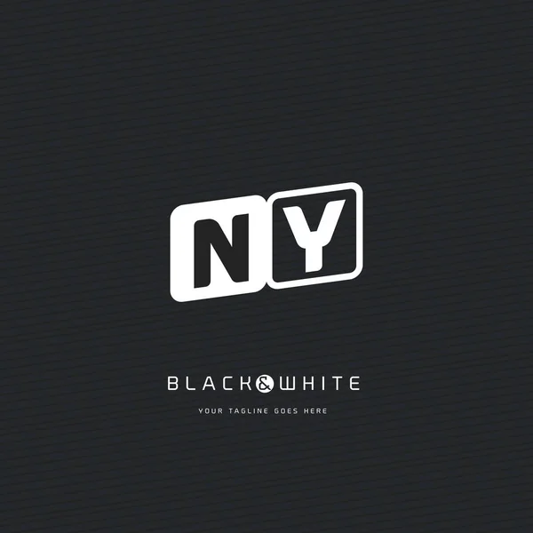 NY letras logo — Vector de stock