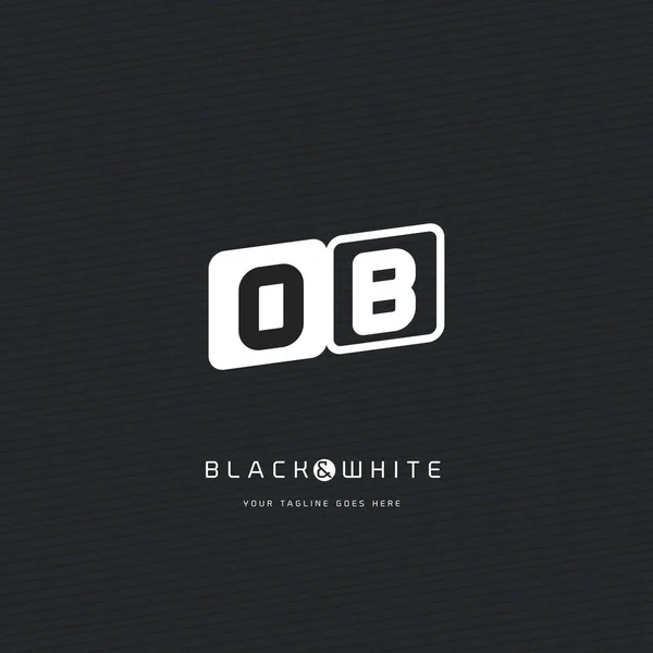 Logotipo das letras OB — Vetor de Stock