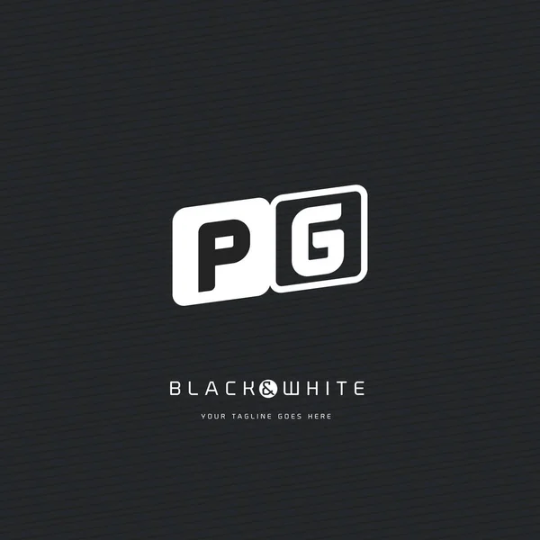 Logo letras PG — Vector de stock