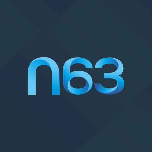 Společný dopis logo N63 — Stockový vektor