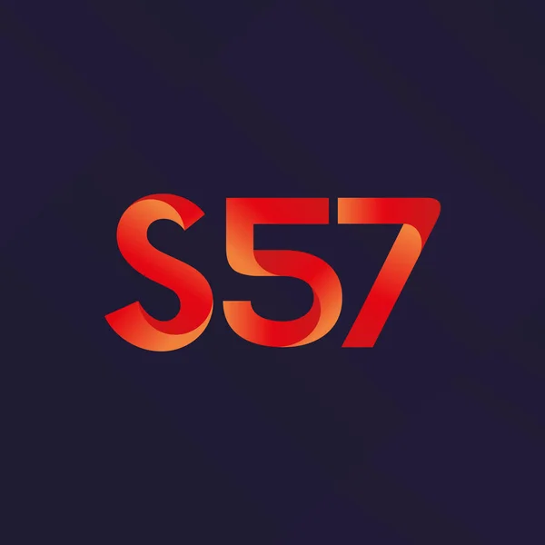 Logo común de la carta S57 — Vector de stock