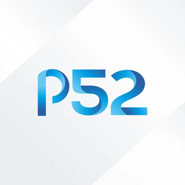 Logotipo da carta comum P52 — Vetor de Stock