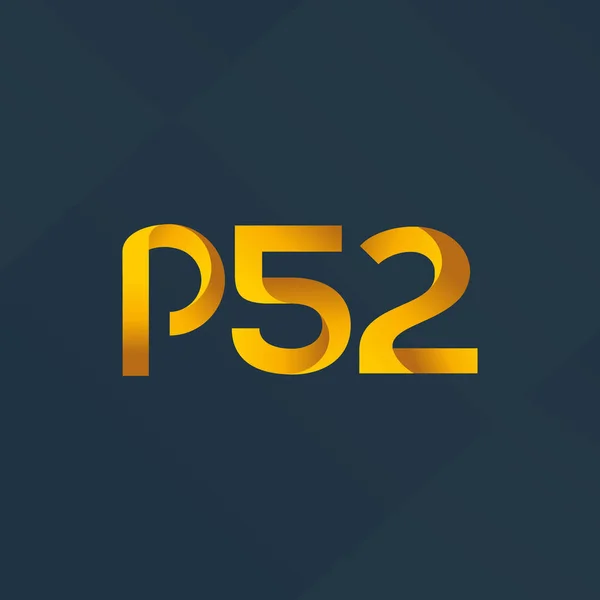 Gezamenlijke brief logo P52 — Stockvector