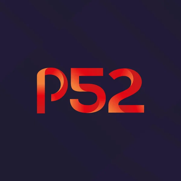 Logotipo da carta comum P52 —  Vetores de Stock