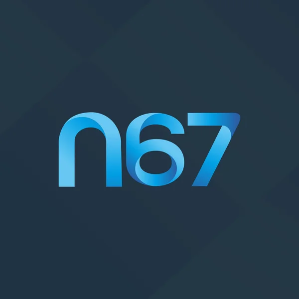 Gezamenlijke brief logo N67 — Stockvector