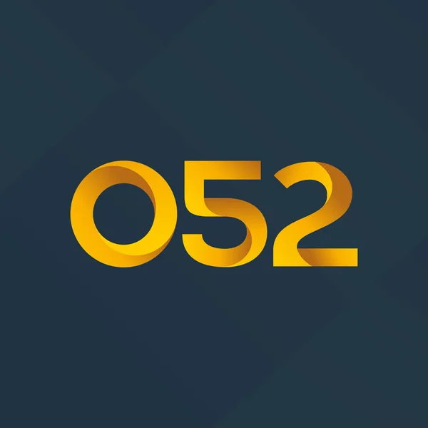 Lettre commune logo O52 — Image vectorielle