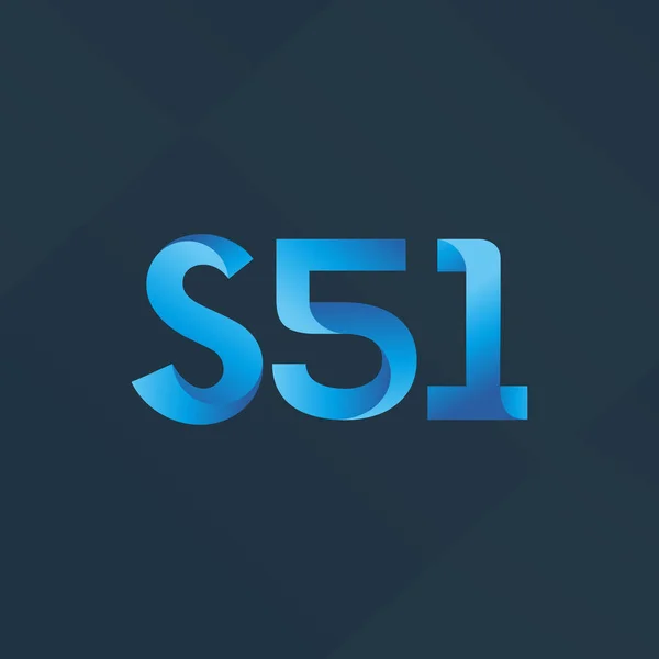 Joint letter logo S51 — Stock Vector