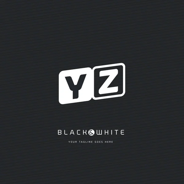 YZ γράμματα λογότυπο επαγγελματικής κάρτας — Διανυσματικό Αρχείο