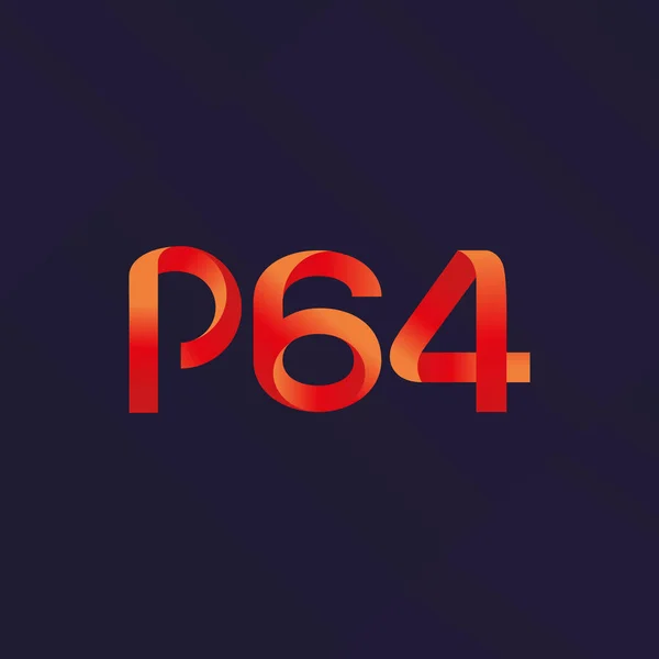Gezamenlijke brief logo P64 — Stockvector