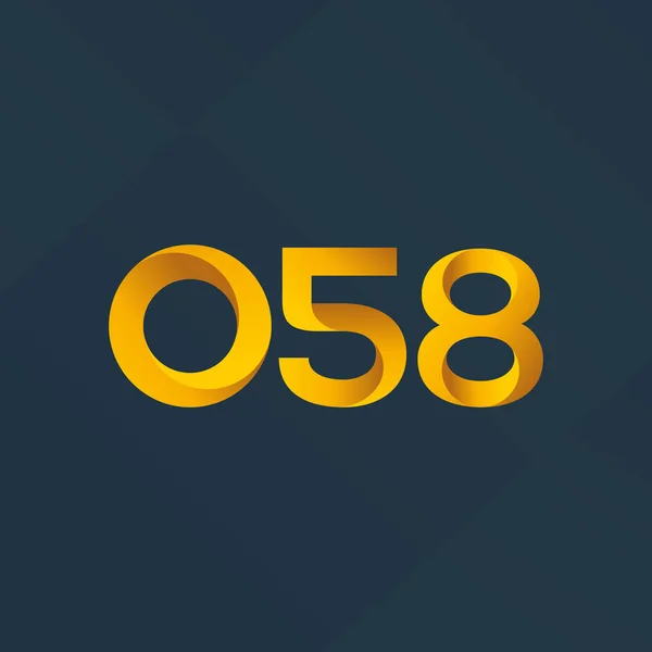 Logo della lettera congiunta O58 — Vettoriale Stock