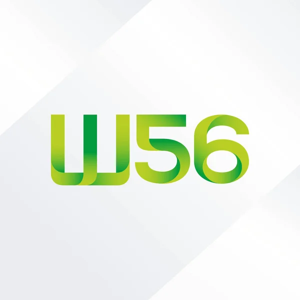 공동 편지 로고 W56 — 스톡 벡터