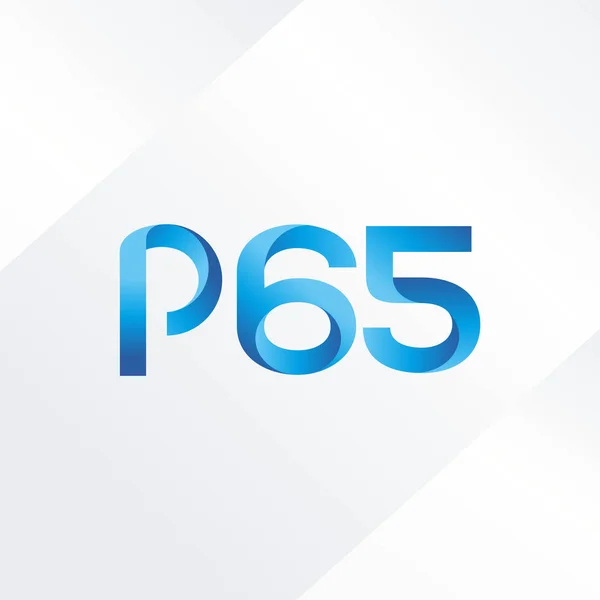 Gezamenlijke brief logo P65 — Stockvector