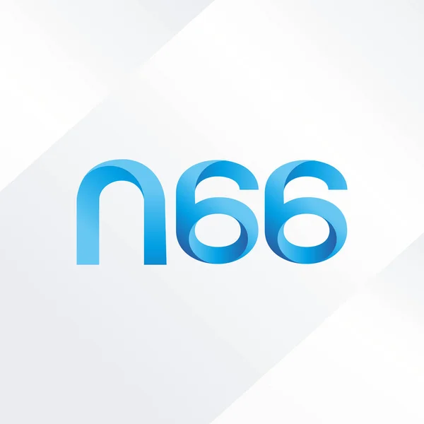 Wspólny list logo N66 — Wektor stockowy