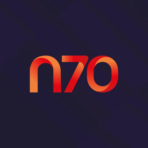 Logo común de la carta N70 — Vector de stock