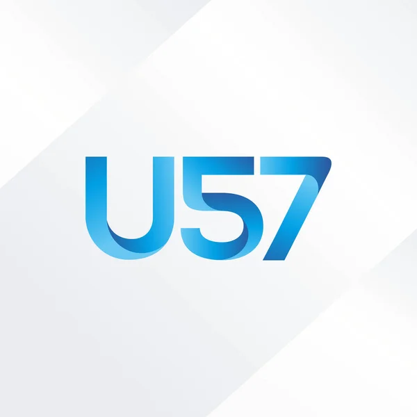 Ortak mektup logo U57 — Stok Vektör