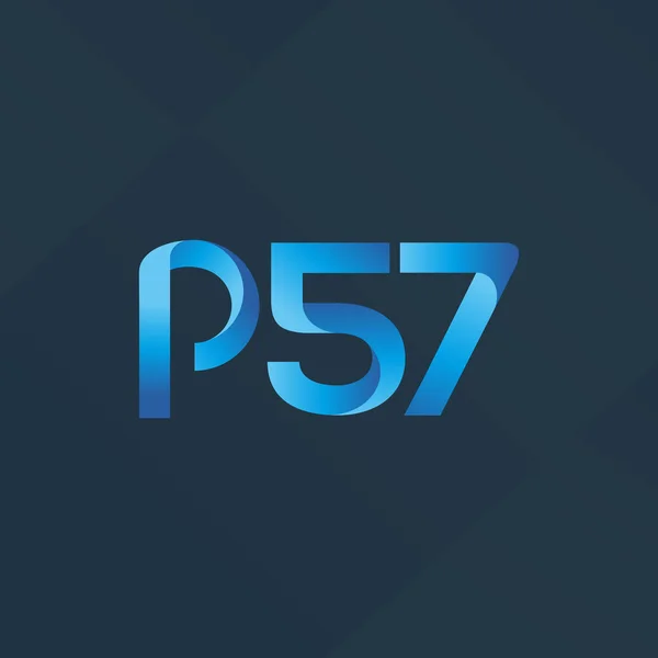 Joint letter logo P57 — Stock Vector
