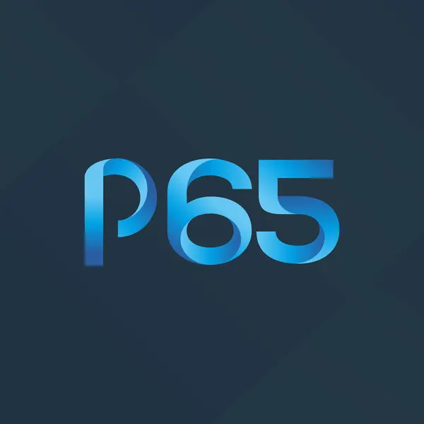 Gezamenlijke brief logo P65 — Stockvector