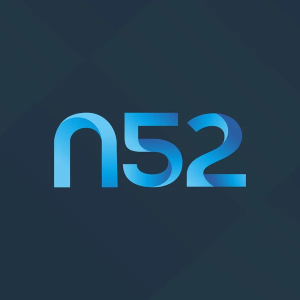 Logo común de la carta N52 — Vector de stock