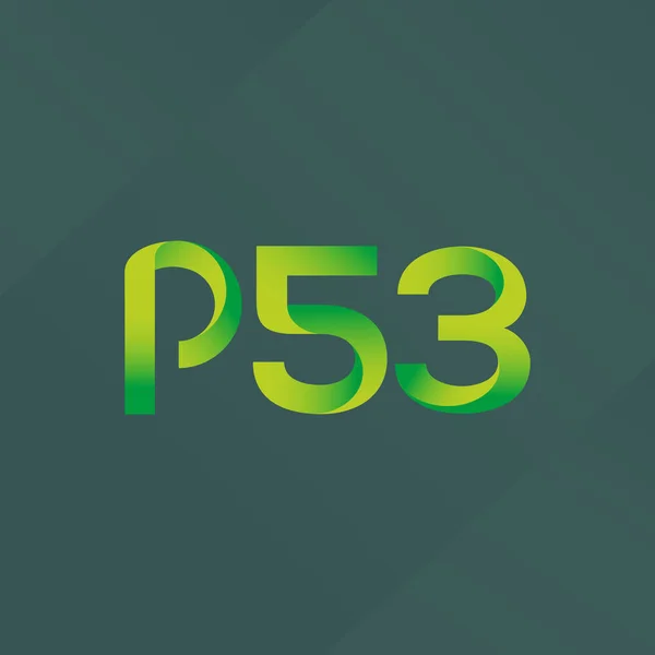 Логотип совместного письма P53 — стоковый вектор