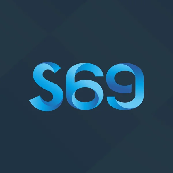 Ortak mektup logo S69 — Stok Vektör