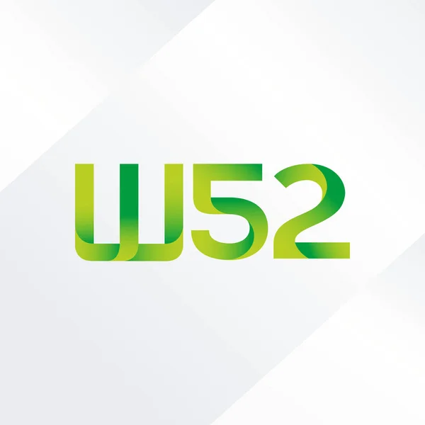 Joint letter logo W52 — Stock Vector