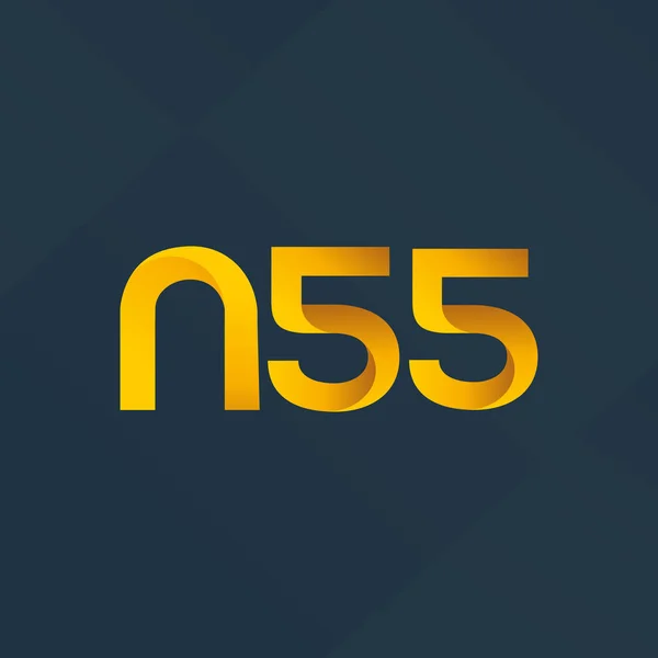 Joint letter logo N55 — Stock Vector