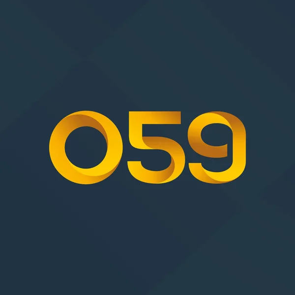 Logo della lettera congiunta O59 — Vettoriale Stock