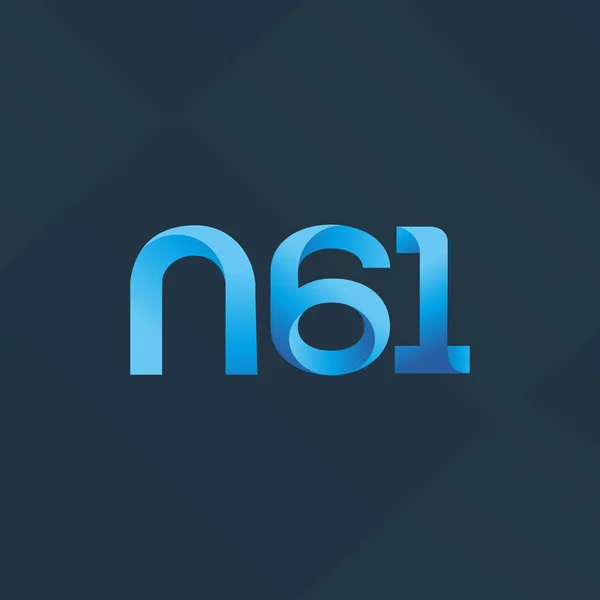 Fælles brev logo N61 – Stock-vektor