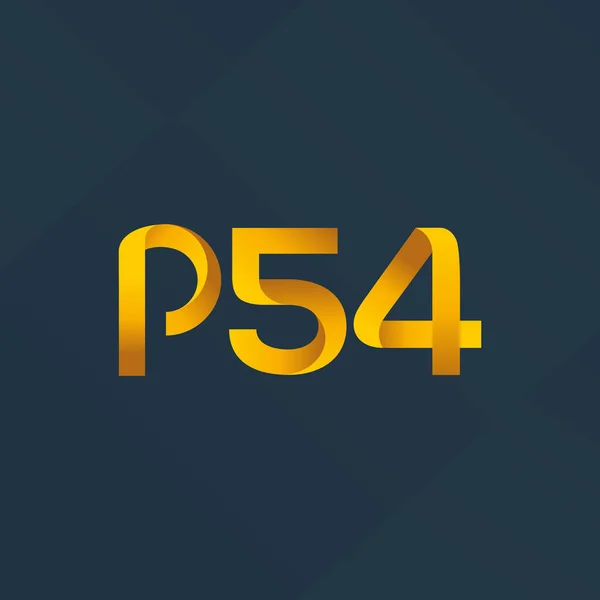 공동 편지 로고 P54 — 스톡 벡터