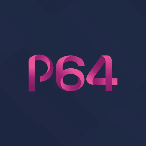 Gezamenlijke brief logo P64 — Stockvector